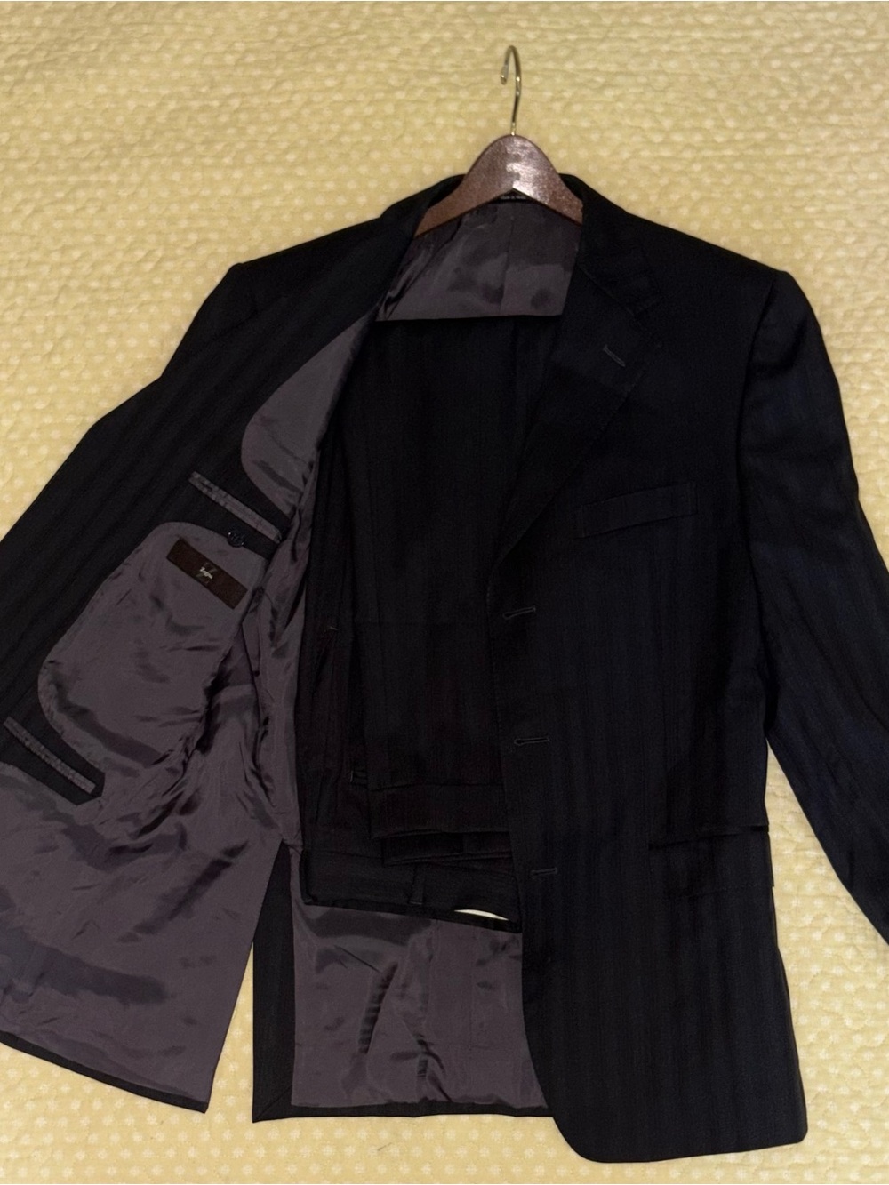 Z Zegna Dark Gray 2-pc Slim fit Men's Suit 40R, 31x28
